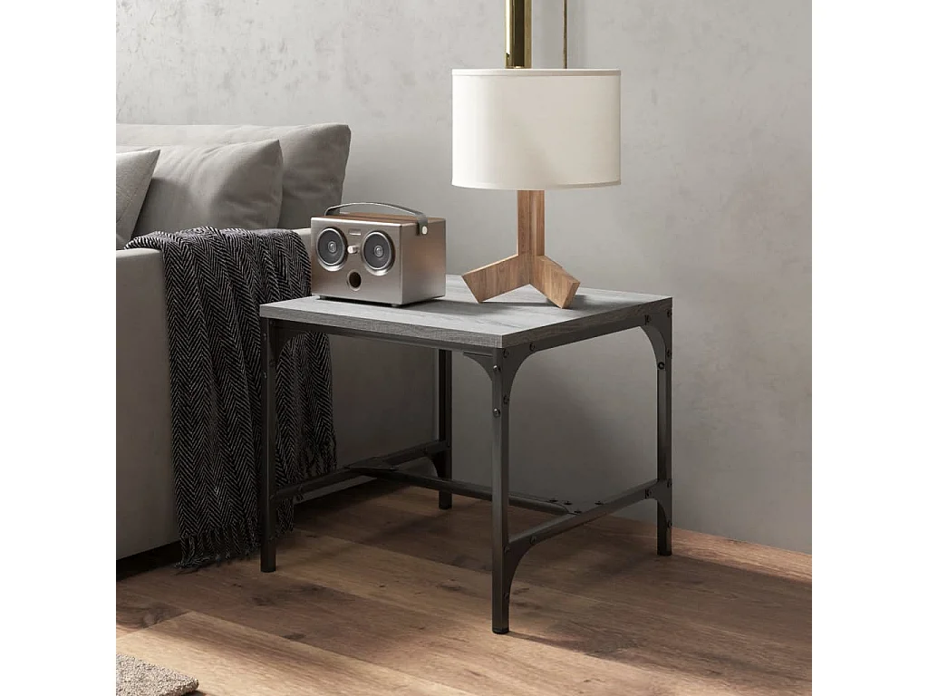 Table basse Sonoma gris 50x50x35 cm Bois d'ingénierie