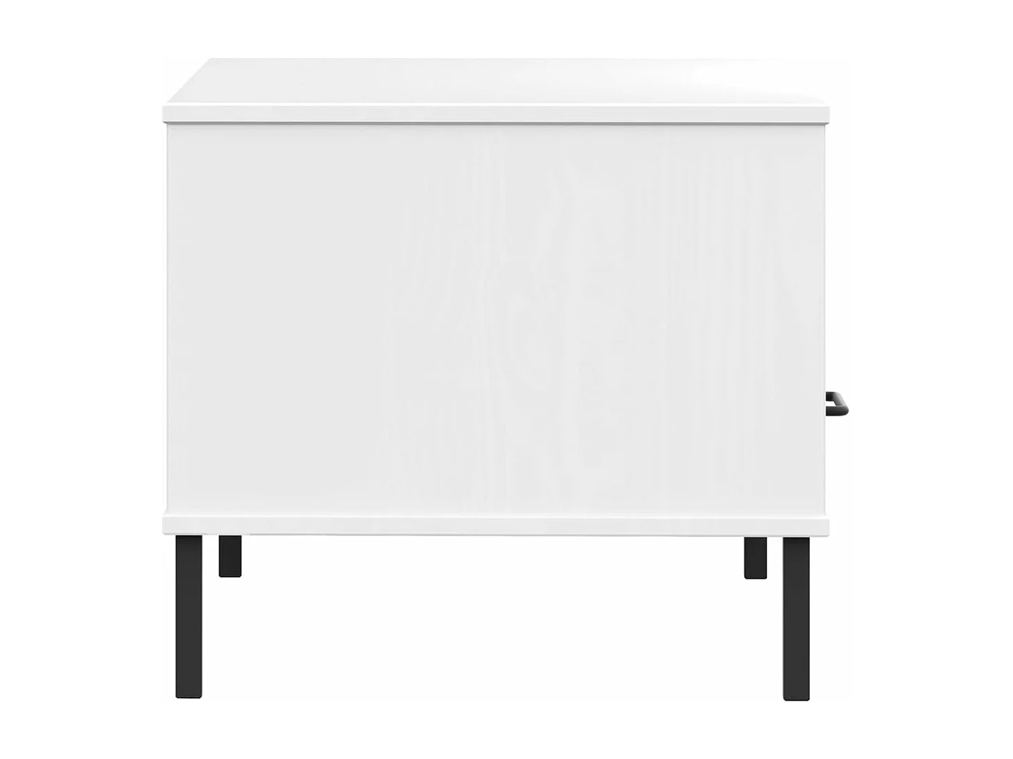 Table basse avec pieds en métal Blanc 85x50x45 cm Bois OSLO