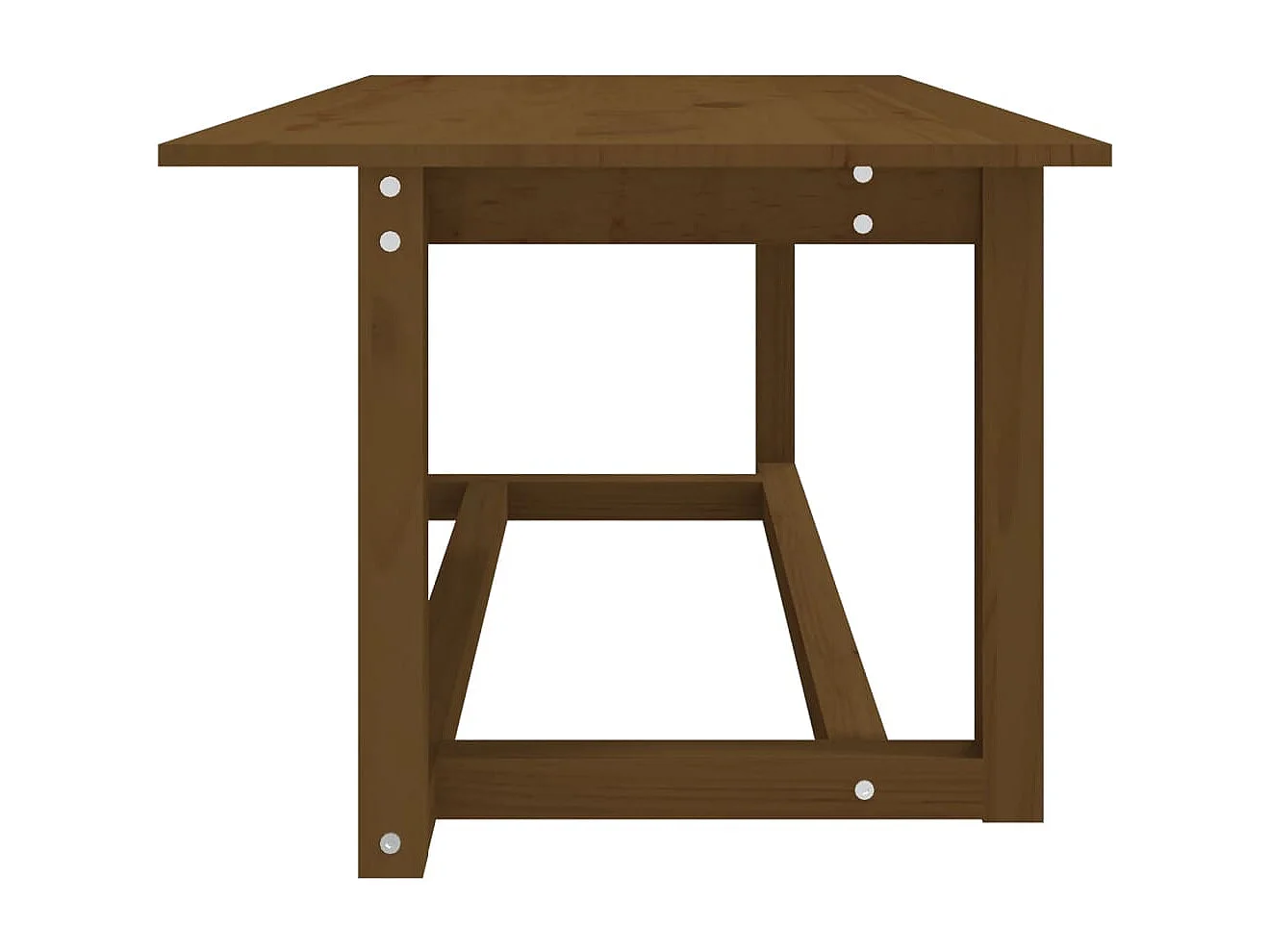 Table basse Marron miel 110x55x45 cm Bois massif de pin