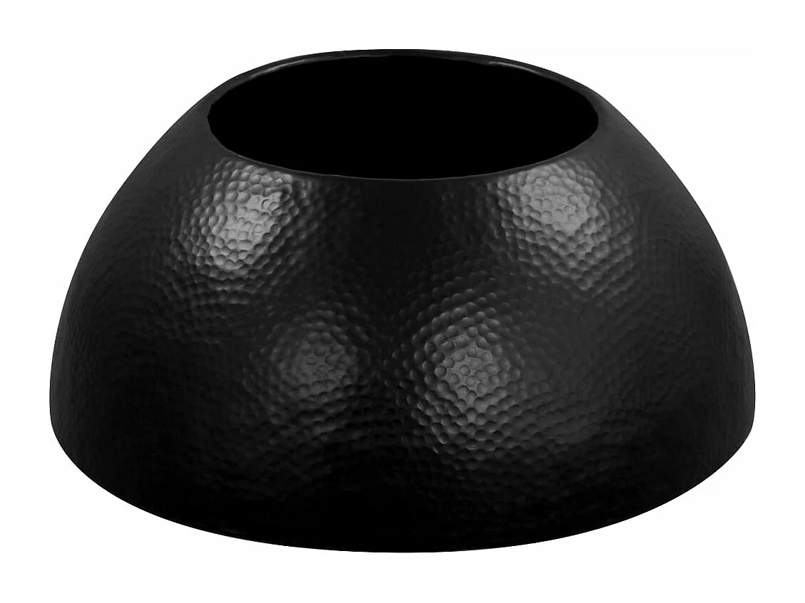 Salontafel 70x30 cm gehamerd aluminium zwart