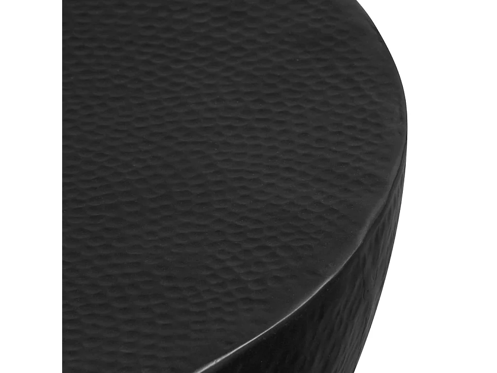 Salontafel 70x30 cm gehamerd aluminium zwart