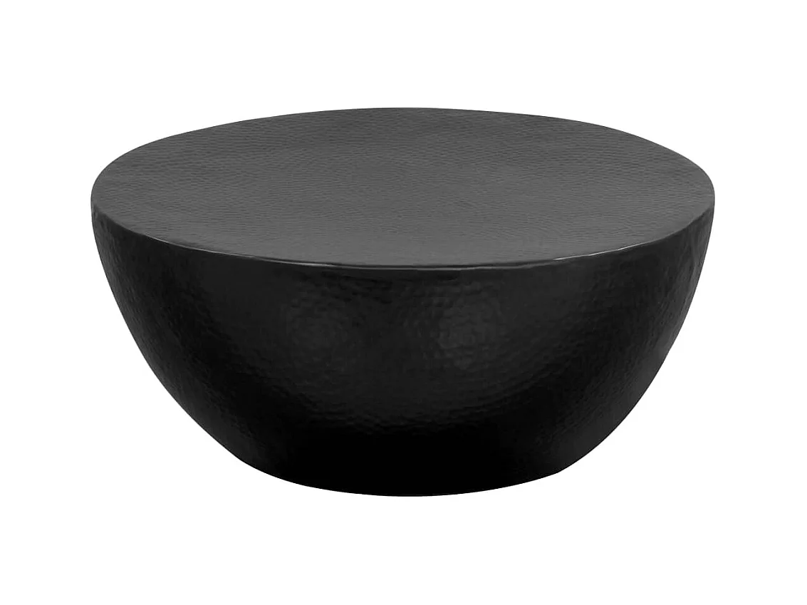Table basse Aluminium martelé 70 x 30 cm Noir