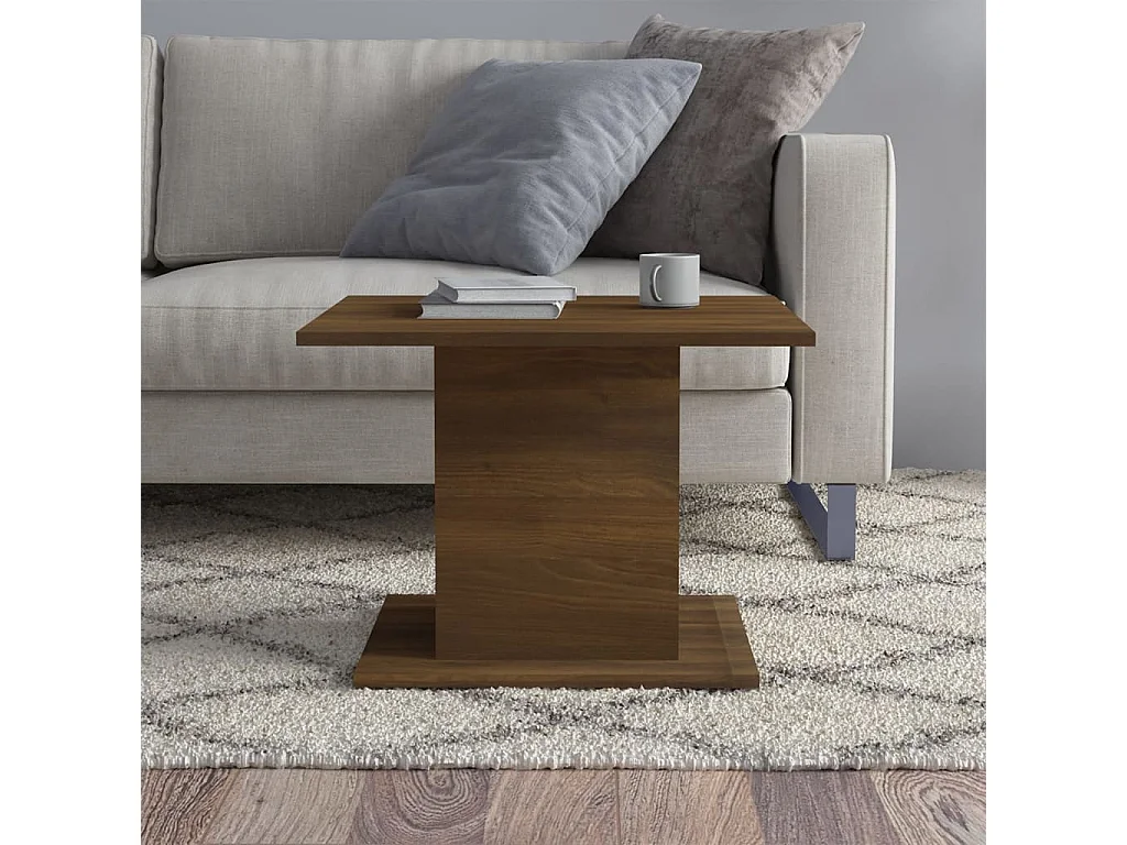 Table basse Chêne marron 55,5x55,5x40 cm Aggloméré