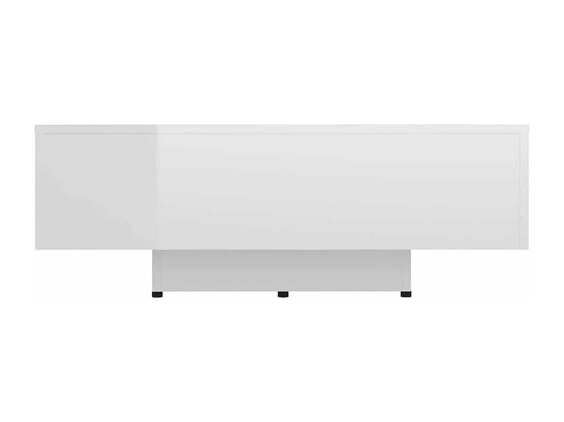 Salontafel 85x55x31 cm bewerkt hout hoogglans wit