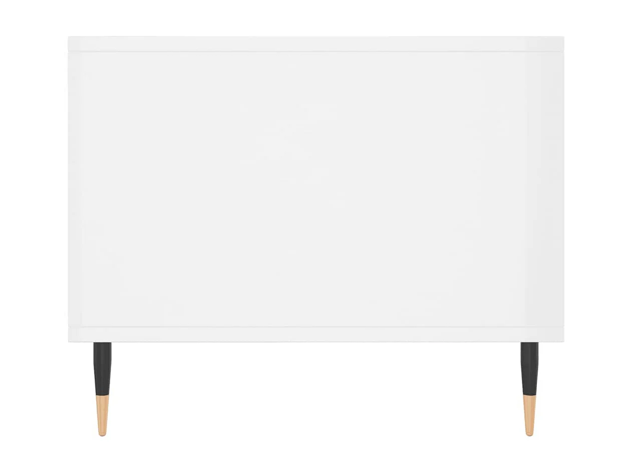 Table basse Blanc brillant 90x50x40 cm Bois d'ingénierie