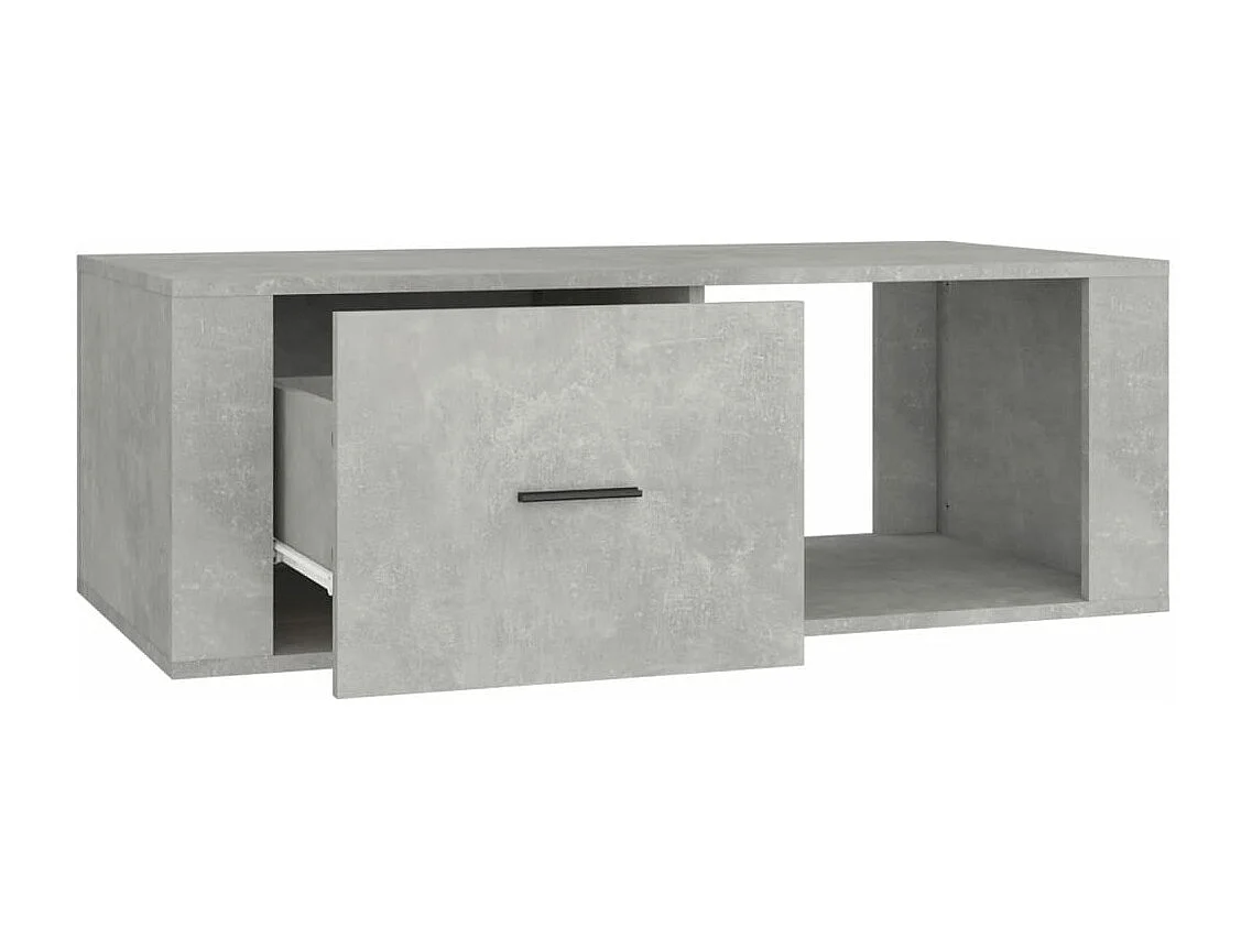 Table basse Gris béton 100x50,5x35 cm Bois d'ingénierie