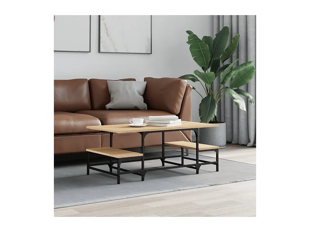 Table basse chêne sonoma 100x50,5x40 cm bois d'ingénierie
