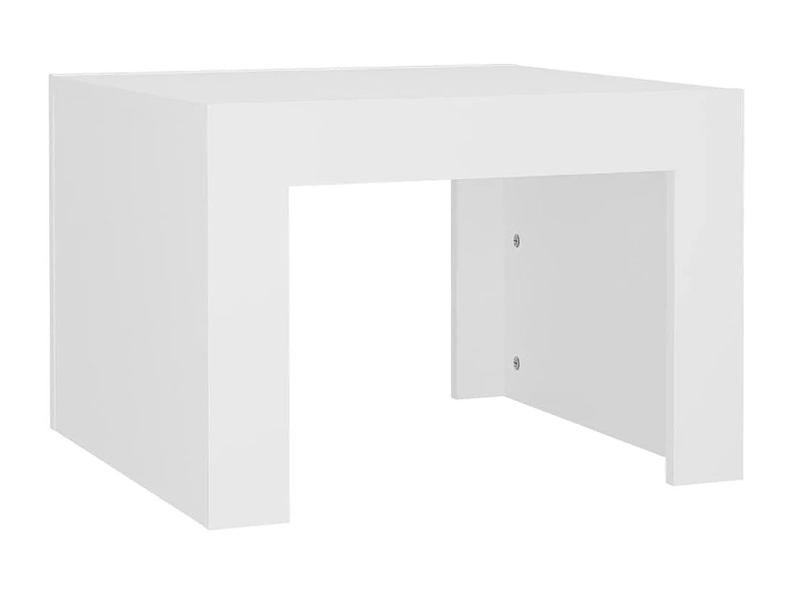 Table basse Blanc 50x50x35 cm Aggloméré