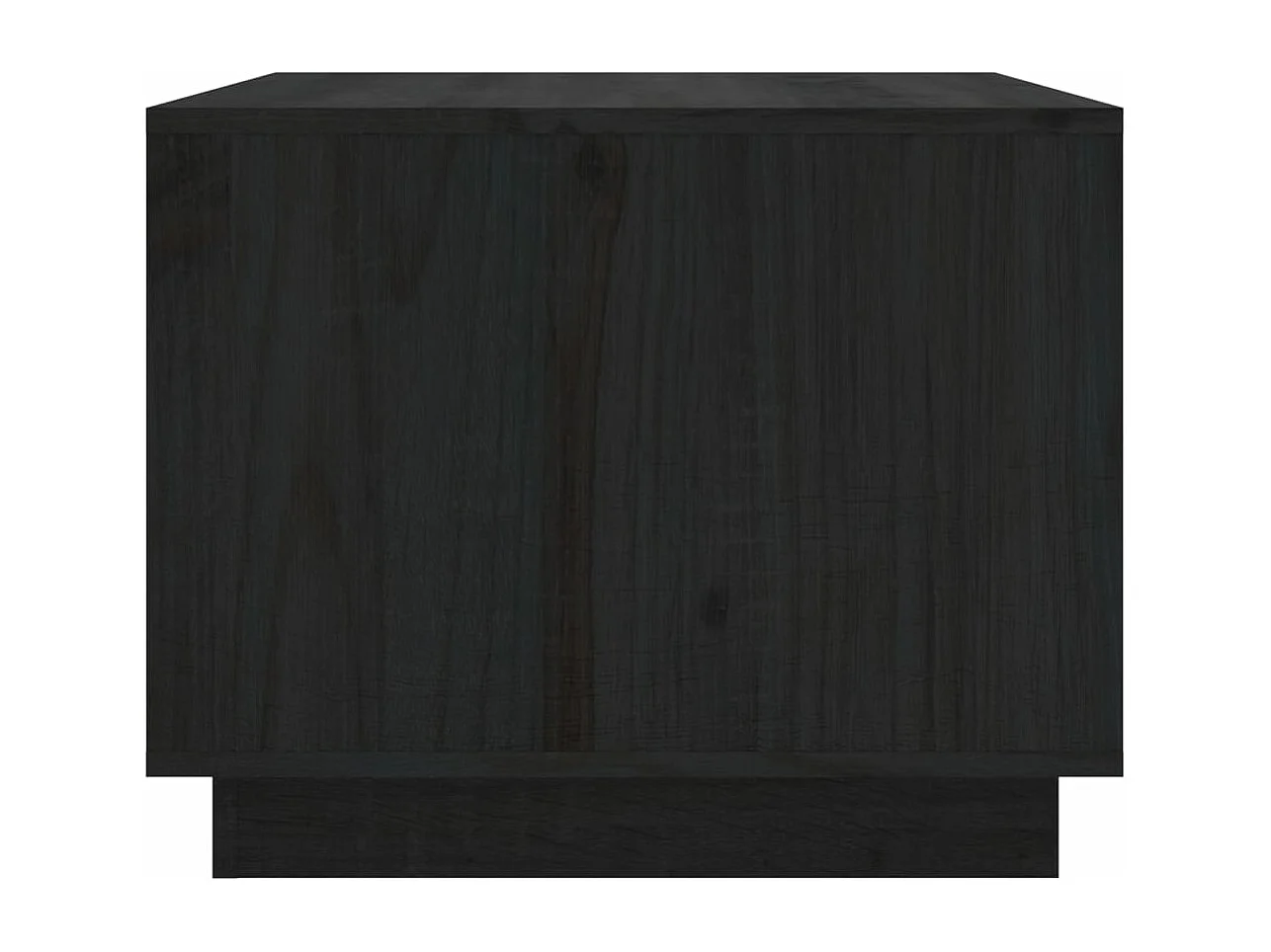 Mesa de centro madera maciza de pino negro 80x50x40 cm