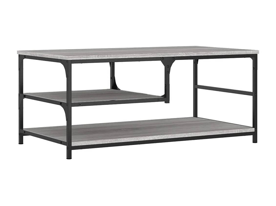 Mesa de centro madera contrachapada gris Sonoma 90x49x40 cm