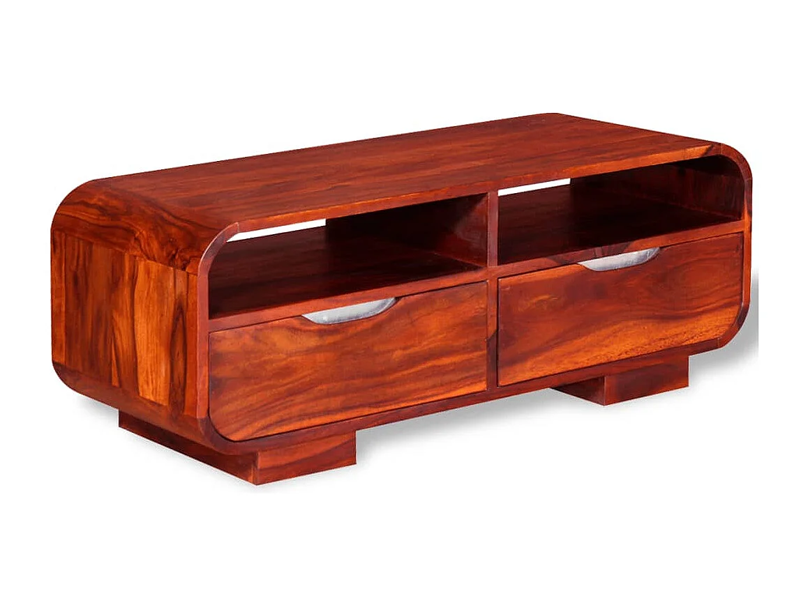 Mesa de centro de madera maciza de sheesham 90x40x35 cm