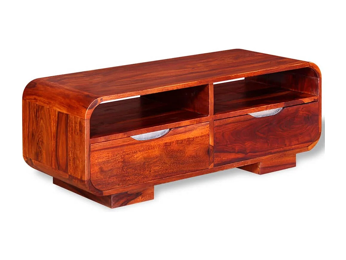 Mesa de centro de madera maciza de sheesham 90x40x35 cm