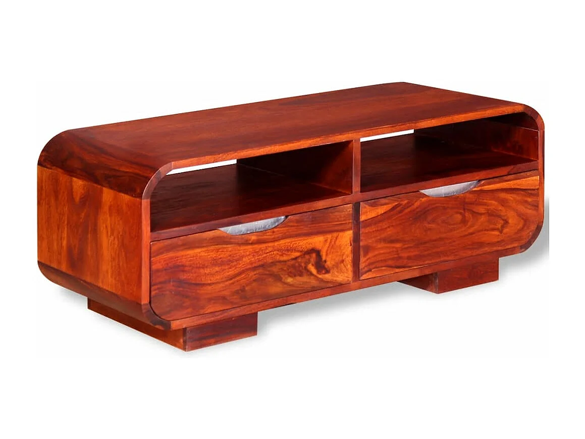 Mesa de centro de madera maciza de sheesham 90x40x35 cm