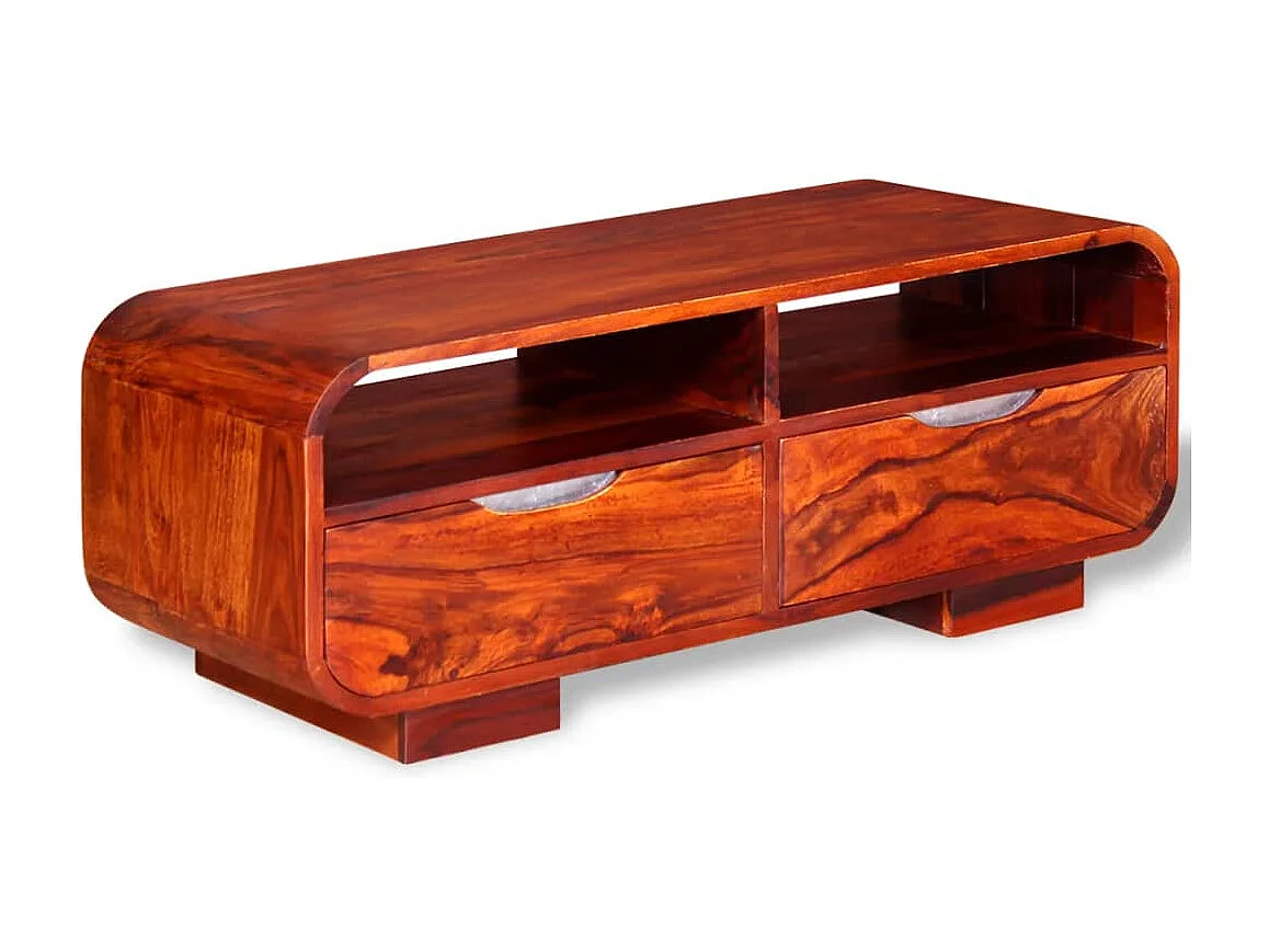 Mesa de centro de madera maciza de sheesham 90x40x35 cm
