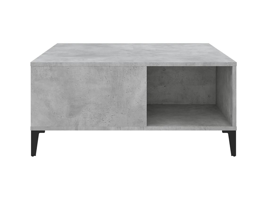 Table basse gris béton 80x80x36,5 cm bois d'ingénierie
