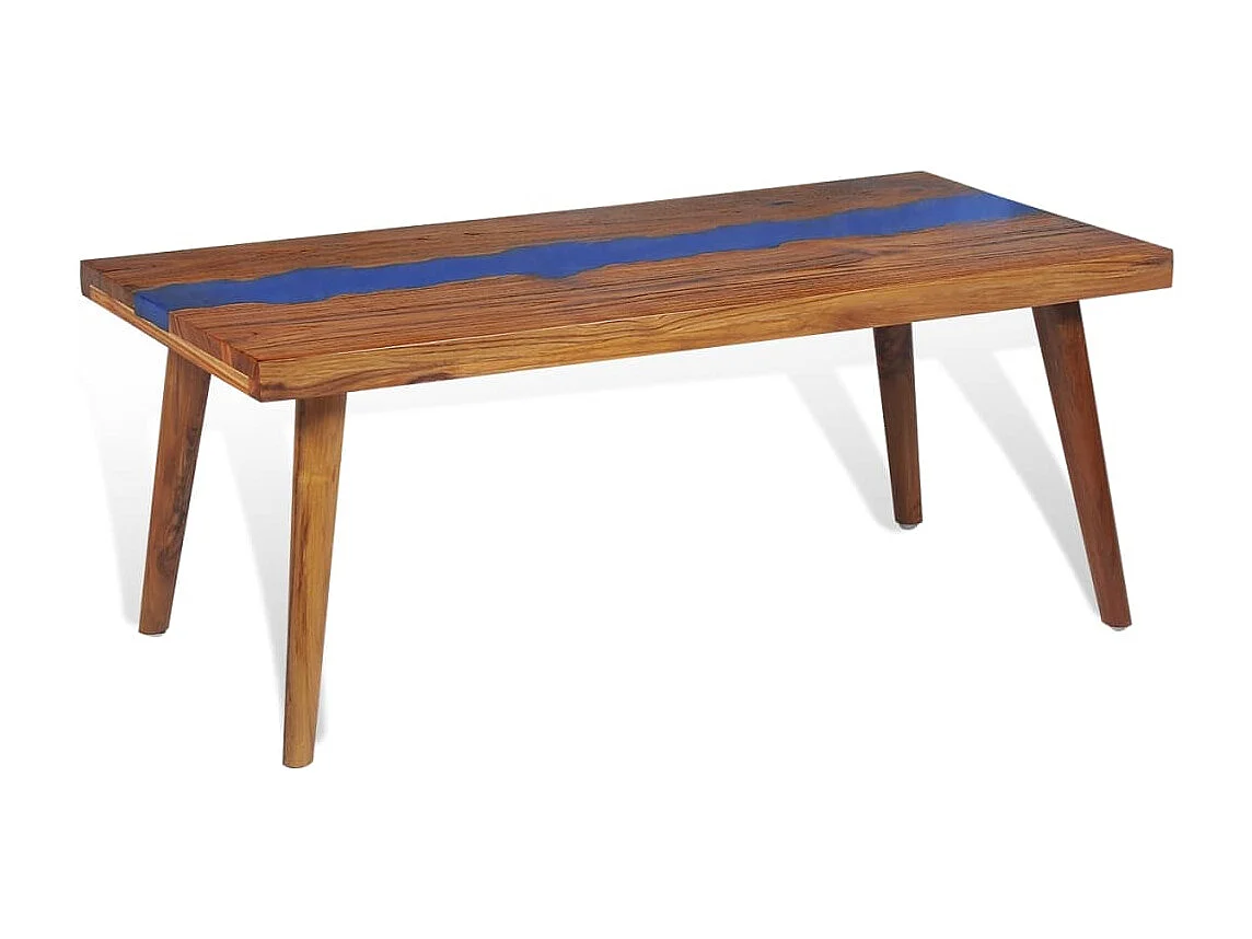 Mesa de centro em resina de teca 100x50x40 cm