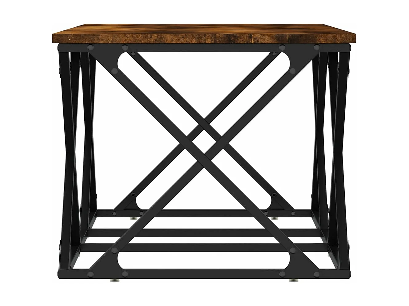 Table basse chêne fumé 100x49x40 cm bois d'ingénierie