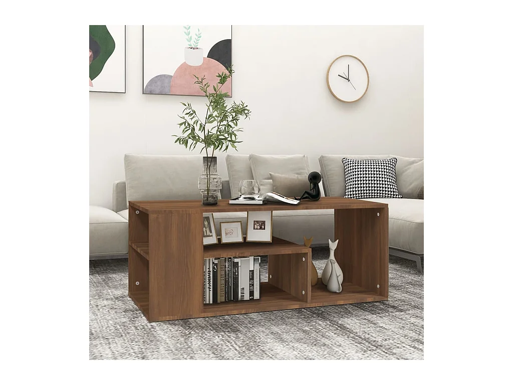 Table basse Chêne marron 100x50x40 cm Bois d'ingénierie