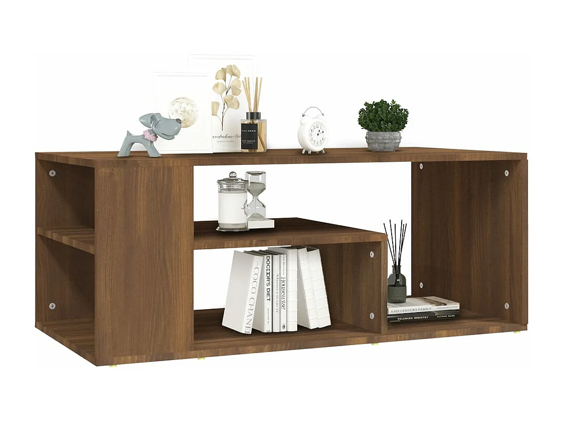 Salontafel 100x50x40 cm bewerkt hout bruineiken