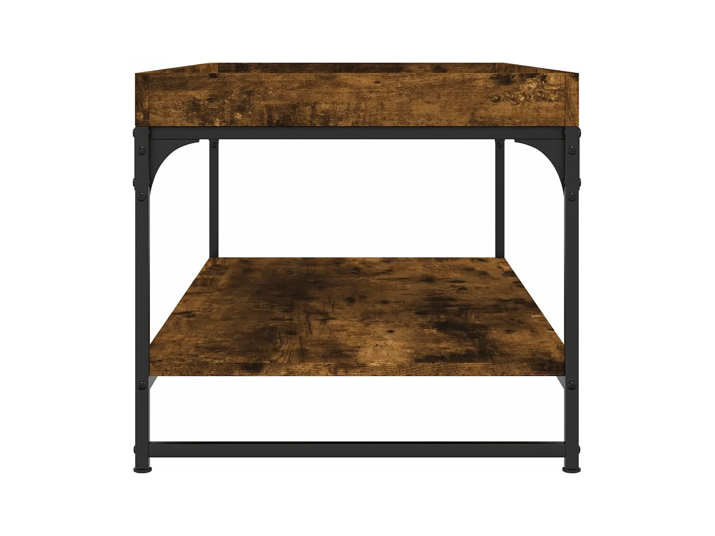 Table basse chêne fumé 100x49x45 cm bois d'ingénierie