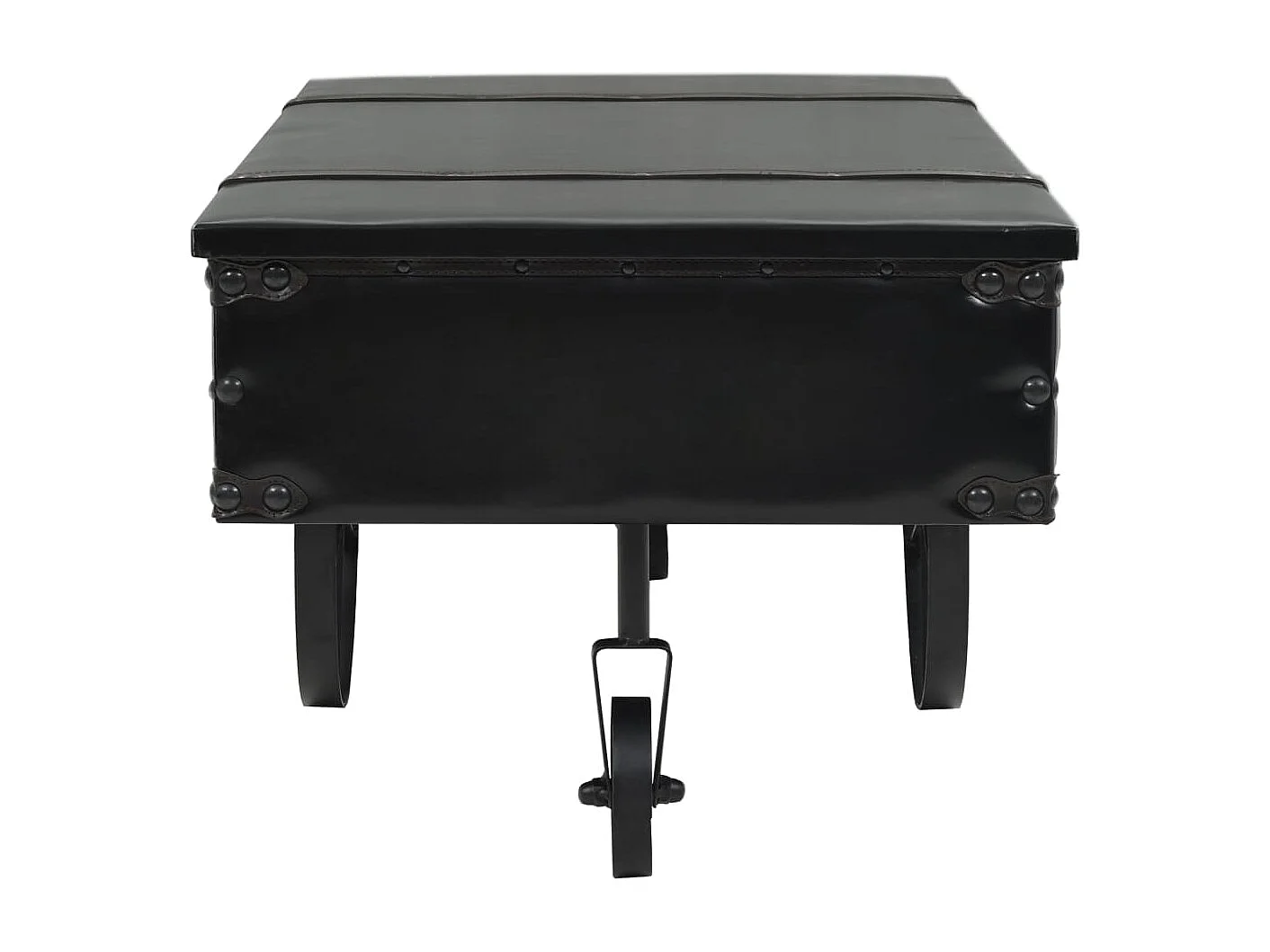 Table basse avec roulettes noir 110x52x43 cm bois d'ingénierie