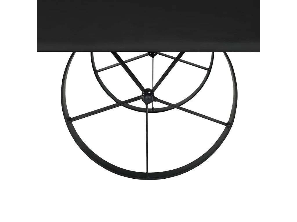 Table basse avec roulettes noir 110x52x43 cm bois d'ingénierie