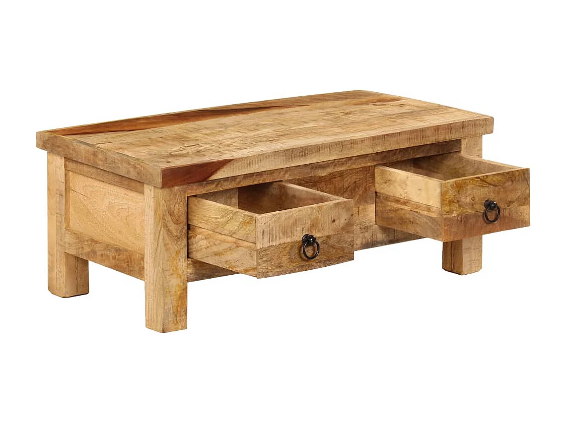 Table basse 90 x 45 x 35 cm Bois de manguier massif