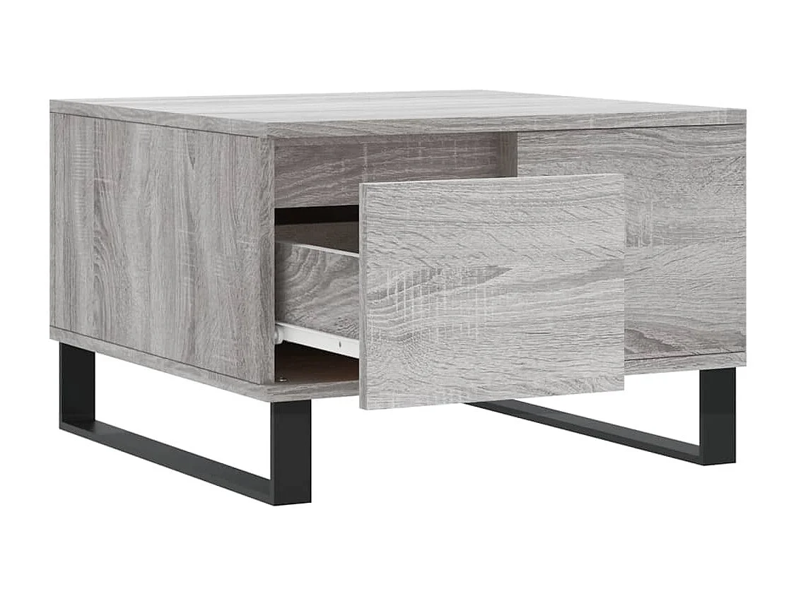 Table basse sonoma gris 55x55x36,5 cm bois d'ingénierie