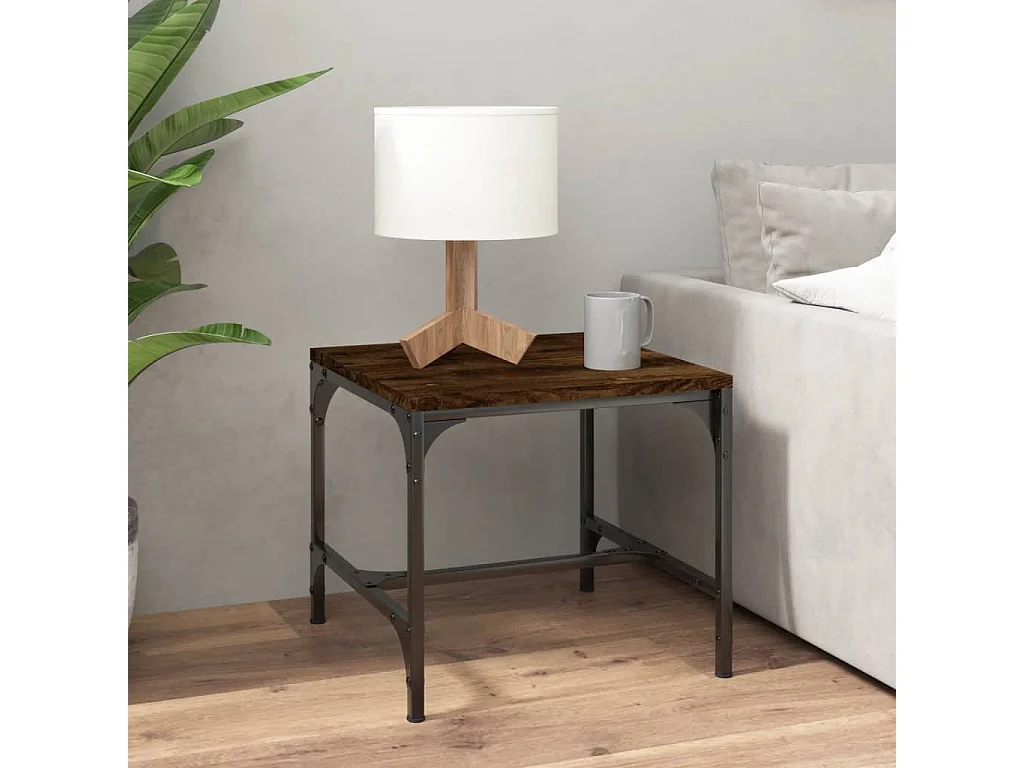 Tables d'appoint 2 pièces Chêne fumé 40x40x35 cm Bois d'ingénierie