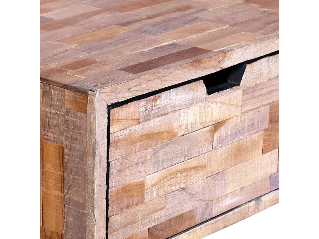 Table basse avec 4 tiroirs Bois de teck recyclé