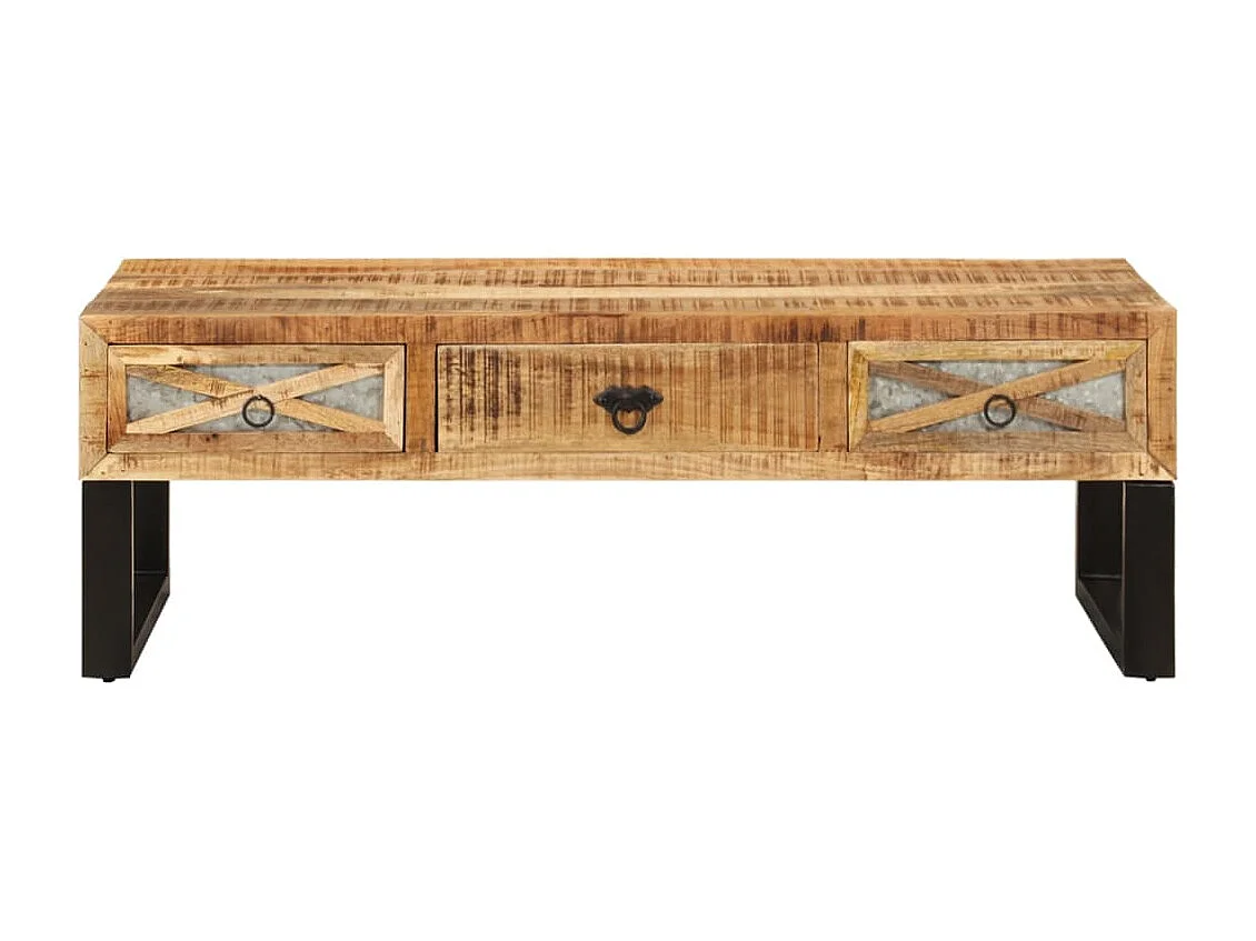 Table basse 110 x 50 x 38 cm Bois de manguier massif