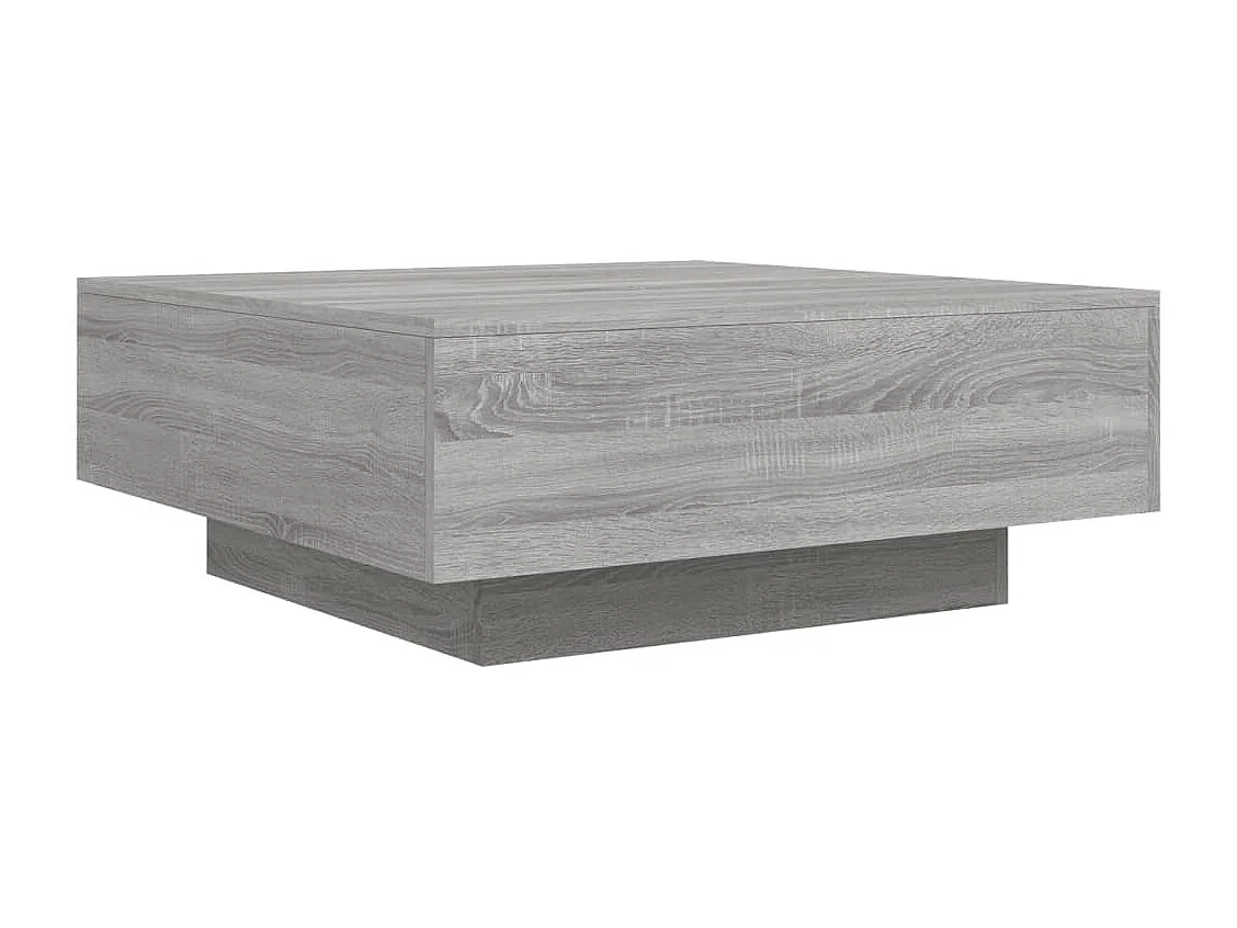 Table basse sonoma gris 80x80x31 cm bois d'ingénierie