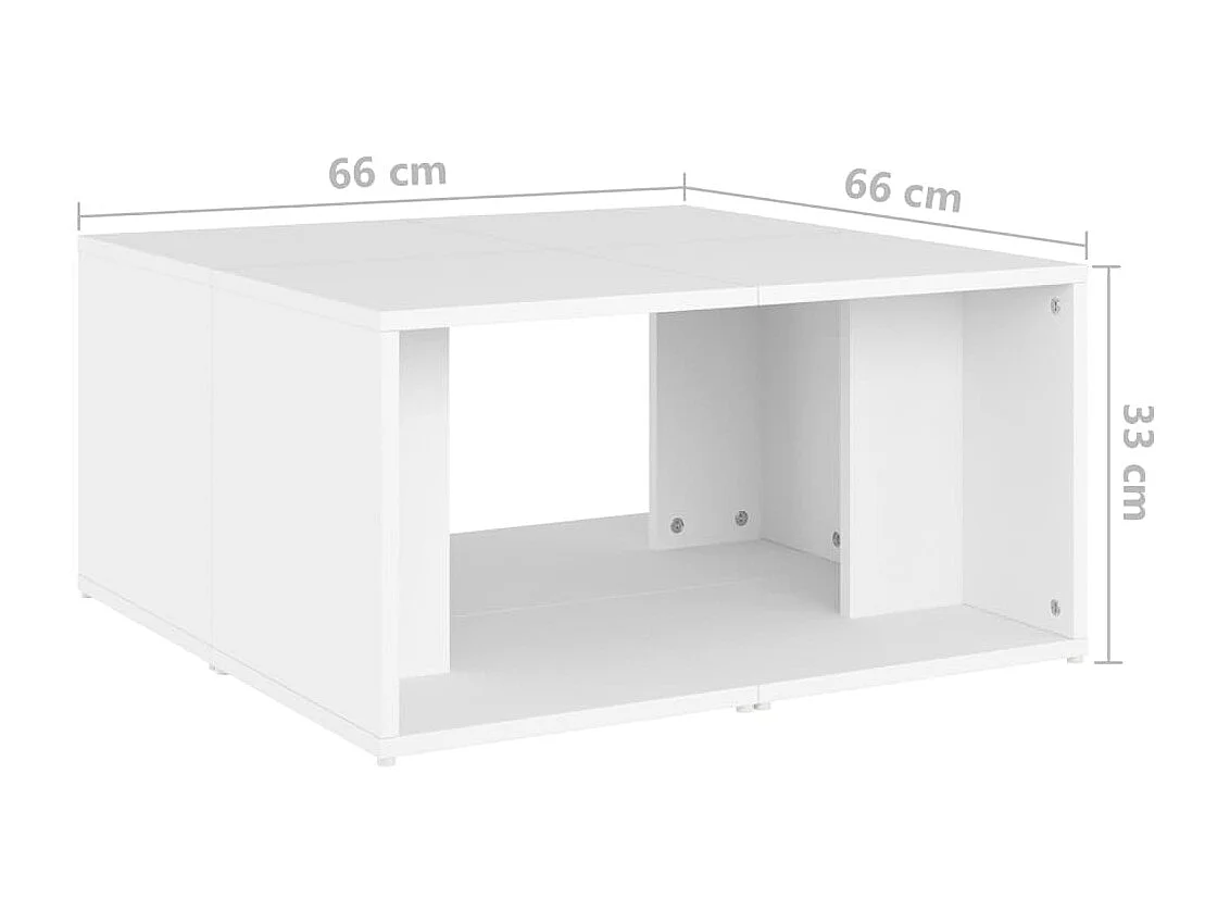 Tables basses 4 pièces Blanc 33x33x33 cm Aggloméré
