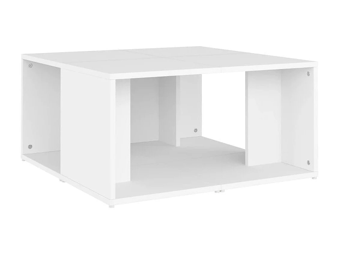 Tables basses 4 pièces Blanc 33x33x33 cm Aggloméré