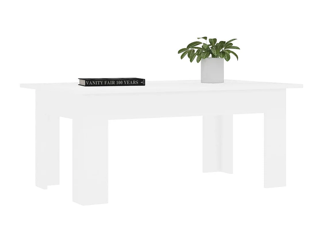 Table basse Blanc 100x60x42 cm Bois d'ingénierie