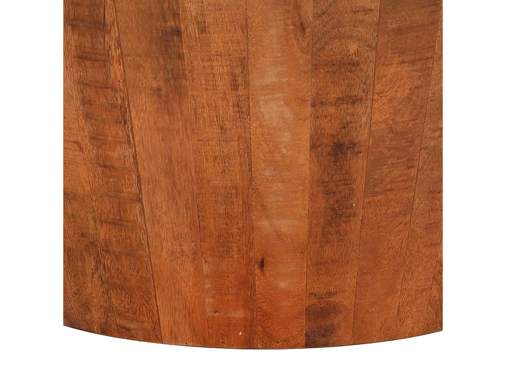 Table basse Ø 52x30 cm bois de manguier brut massif