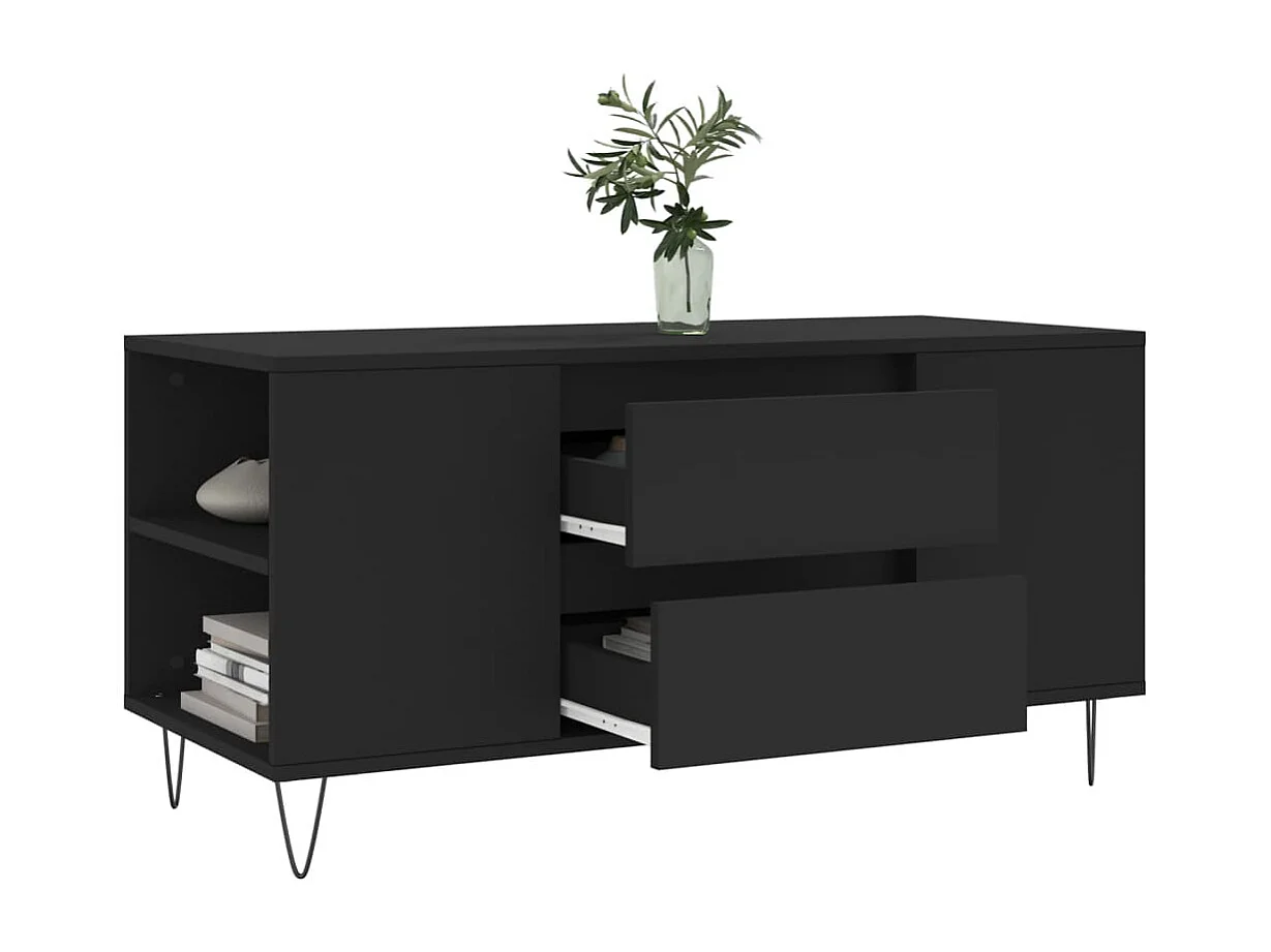 Mesa de centro 102x44,5x50 cm derivados de madeira preto