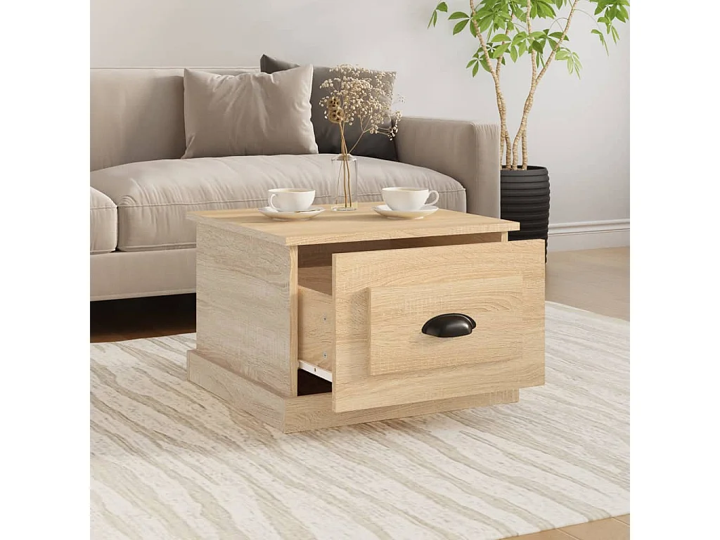 Table basse Chêne sonoma 50x50x35 cm Bois d'ingénierie