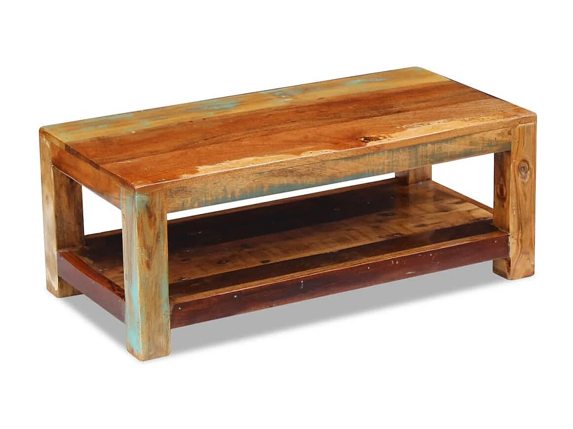 Table basse Bois de récupération massif 90 x 45 x 35 cm