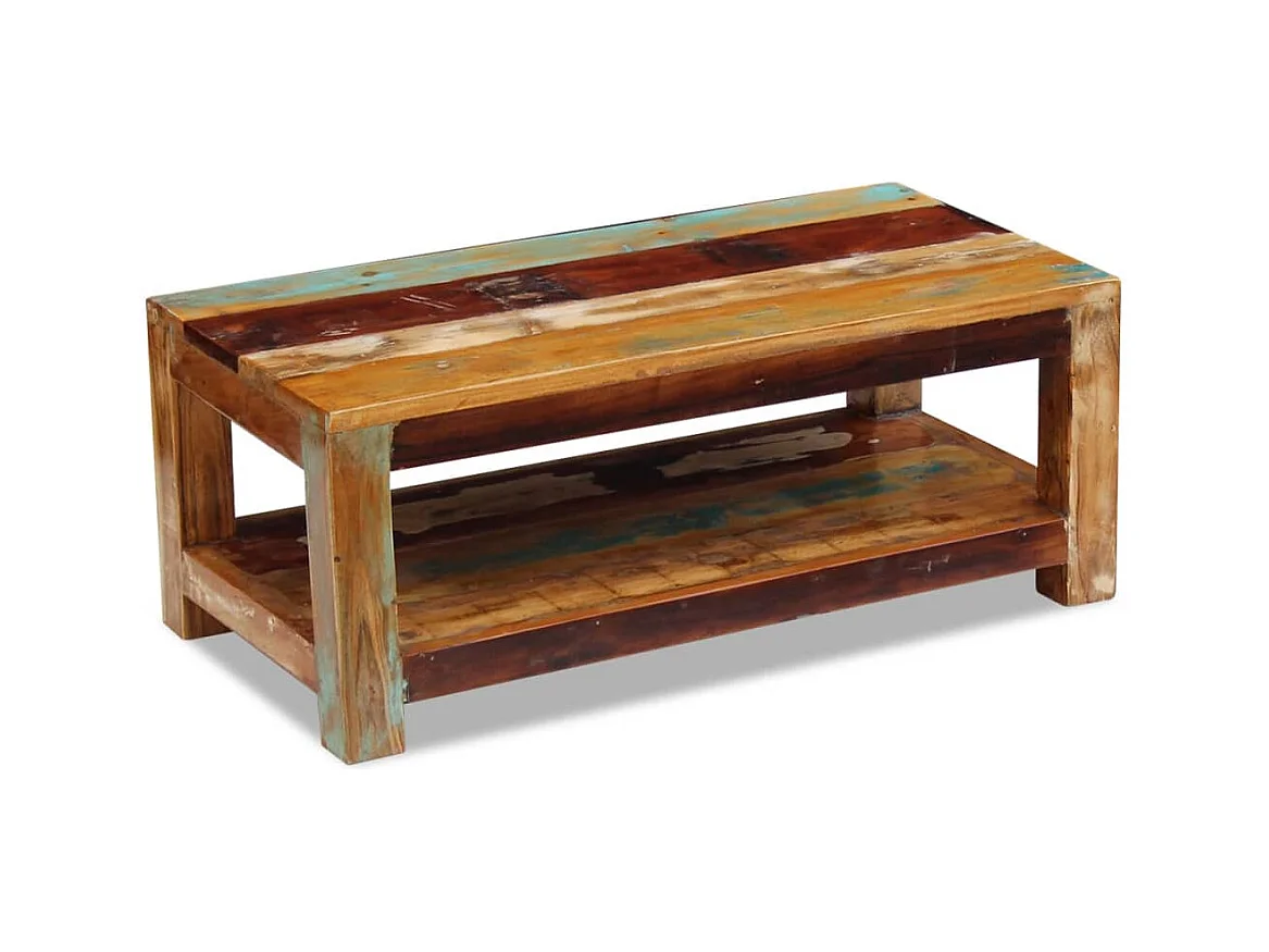 Table basse Bois de récupération massif 90 x 45 x 35 cm