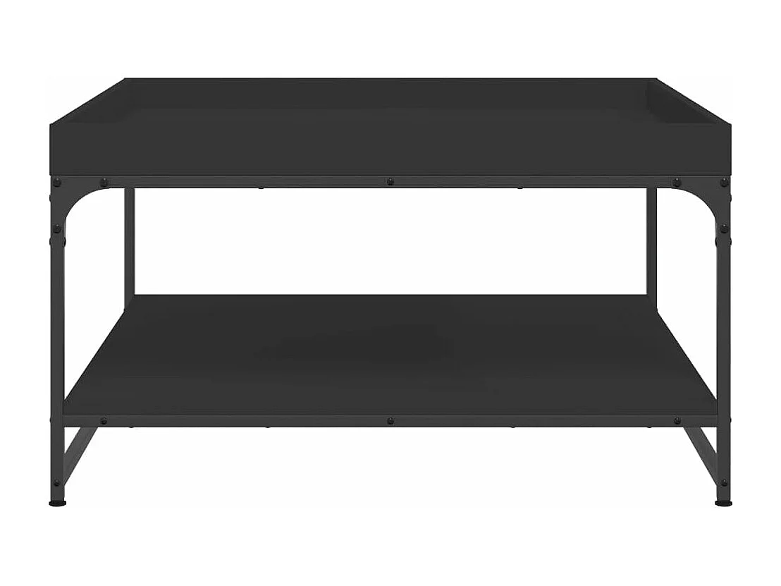 Mesa de centro 80x80x45 cm derivados de madeira/ferro preto