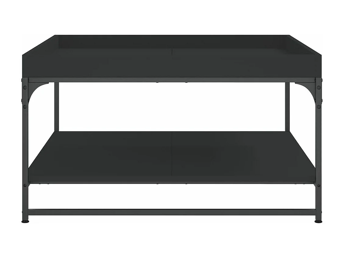 Mesa de centro 80x80x45 cm derivados de madeira/ferro preto