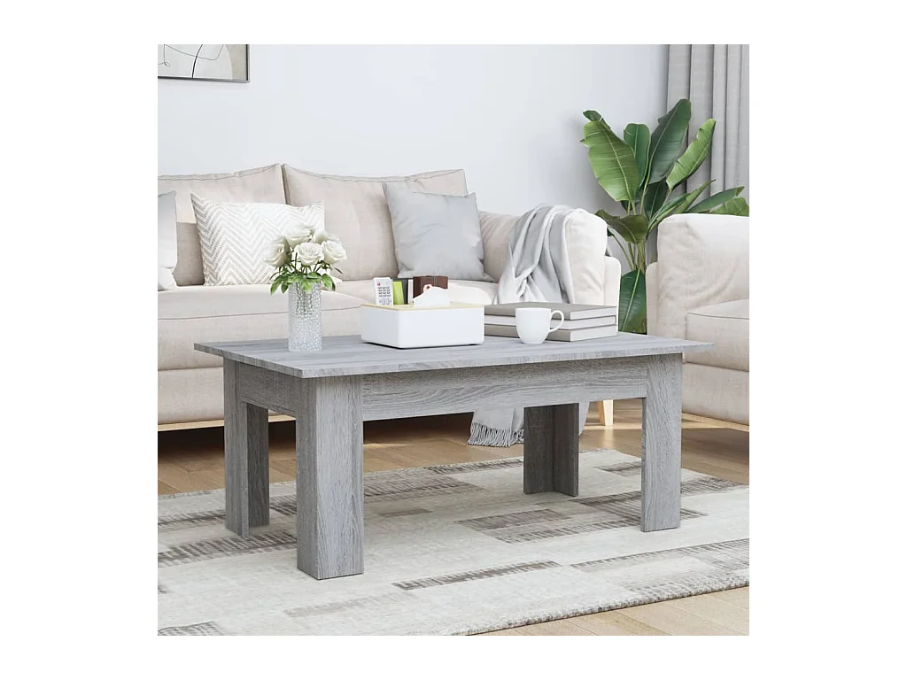 Table basse Sonoma gris 100x60x42 cm Bois d'ingénierie