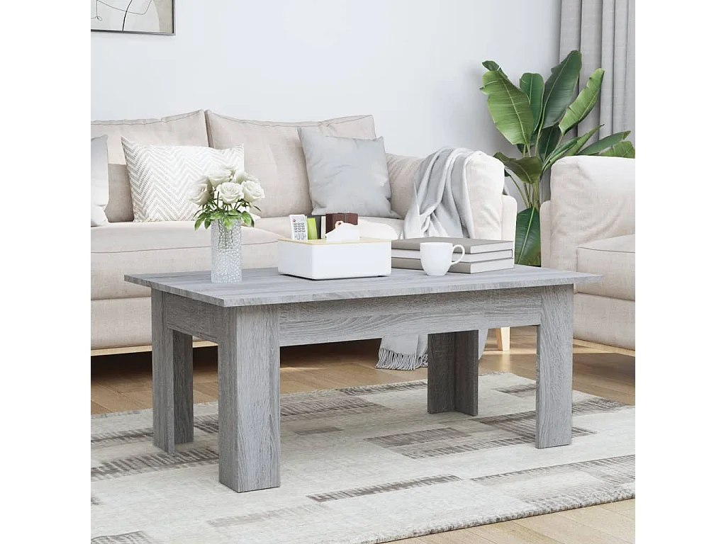 Table basse Sonoma gris 100x60x42 cm Bois d'ingénierie