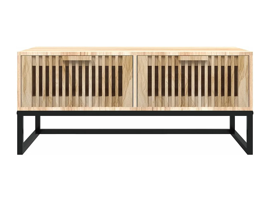 Table basse 80x40x35 cm Bois d'ingénierie et fer