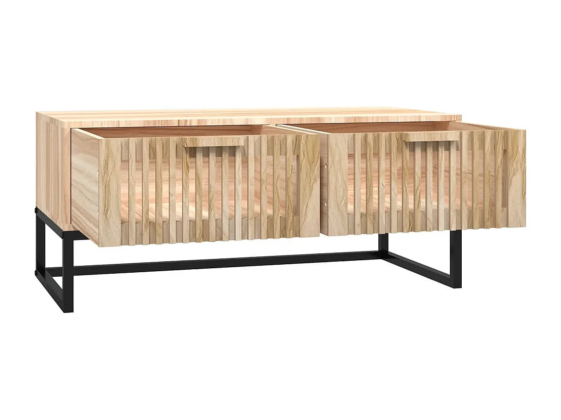 Table basse 80x40x35 cm Bois d'ingénierie et fer