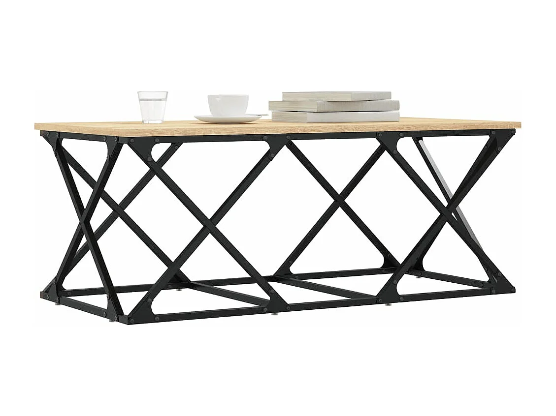 Table basse chêne sonoma 100x49x40 cm bois d'ingénierie