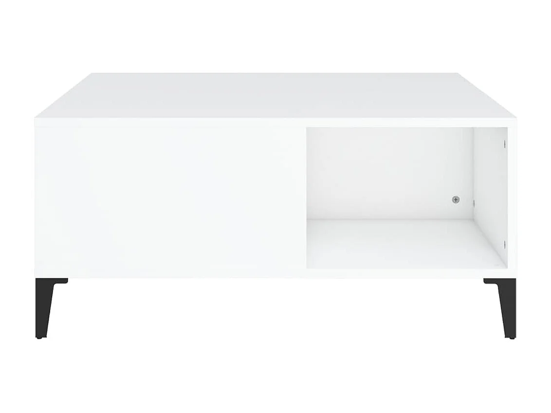 Table basse blanc 80x80x36,5 cm bois d'ingénierie