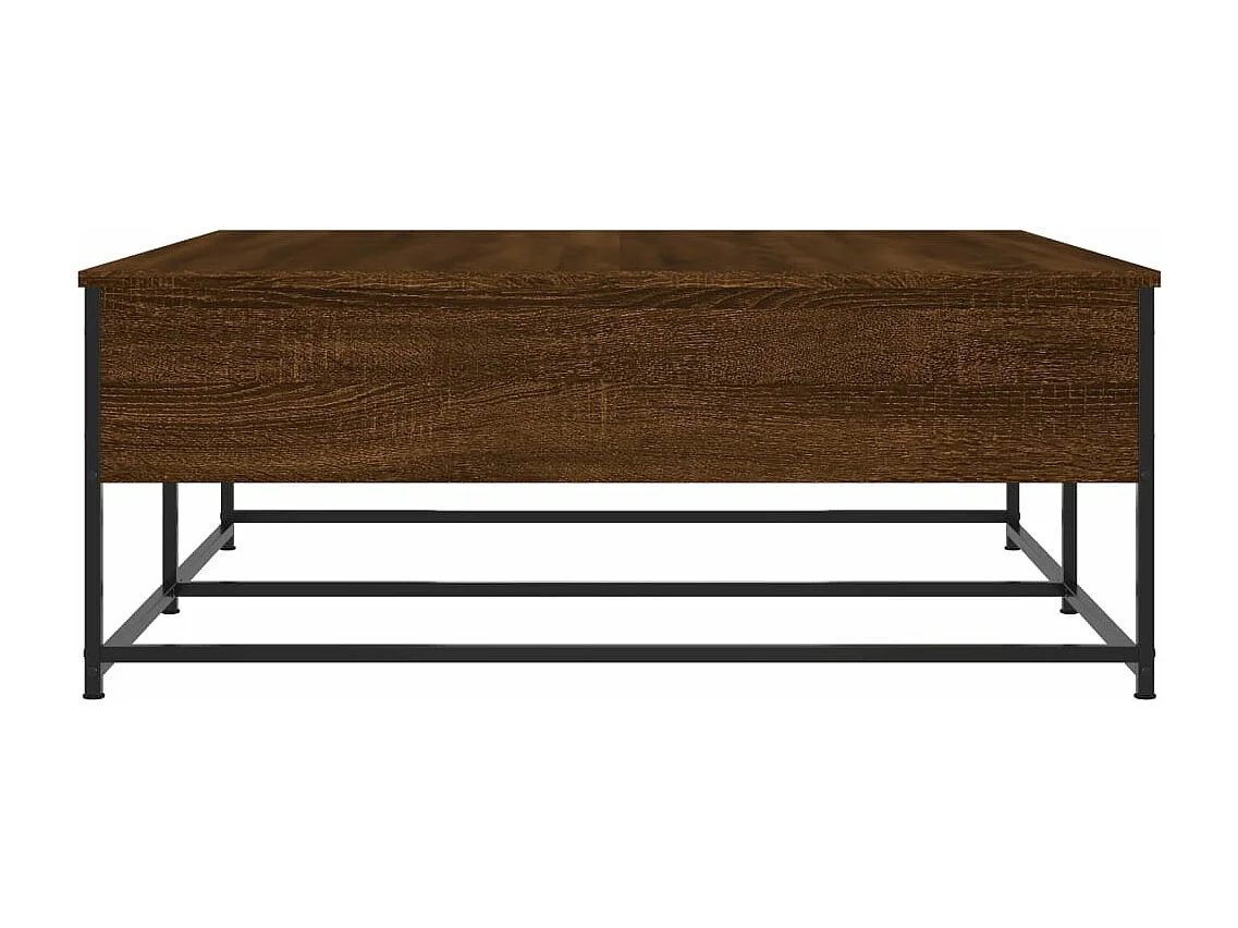 Table basse chêne marron 100x99x40 cm bois d'ingénierie
