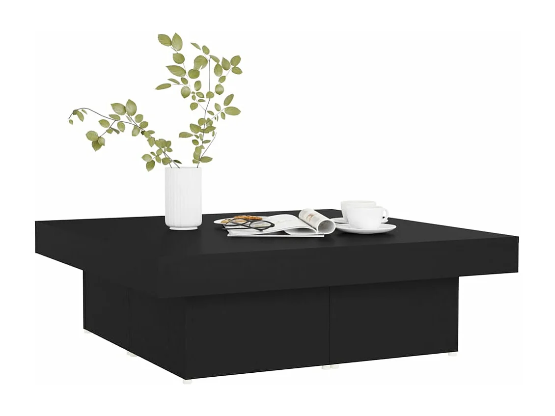 Table basse Noir 90x90x28 cm Aggloméré